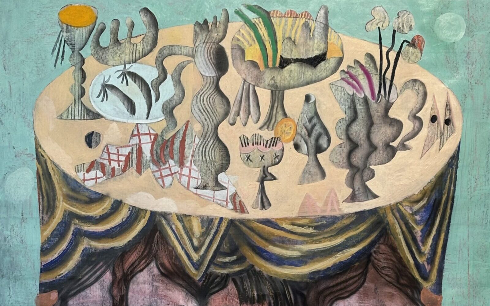 cover józsef csató after the banquet, 105 x 150 cm, acrylic and oil on canvas, 2025